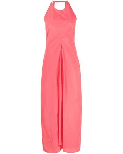 Alysi Sleeveless Cotton Midi Dress - Pink