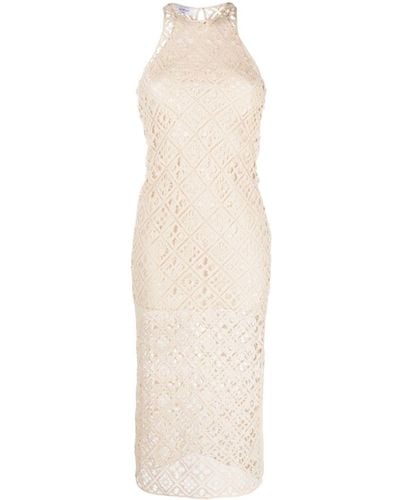 Off-White c/o Virgil Abloh Arrows Crochet Midi Dress - White