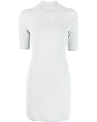 Alexander Wang Logo-print Detail Dress - White