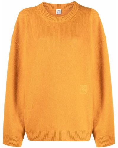 Totême Crew-neck Long-sleeved Sweater - Orange