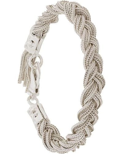 Emanuele Bicocchi Woven Chain-link Bracelet - White
