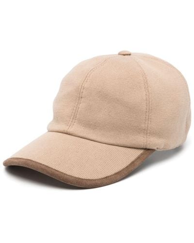 Peserico Logo-plaque Knitted Cap - Natural