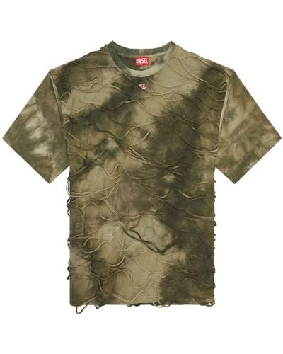 DIESEL T-shirt T-Boxket à imprimé tie dye - Vert