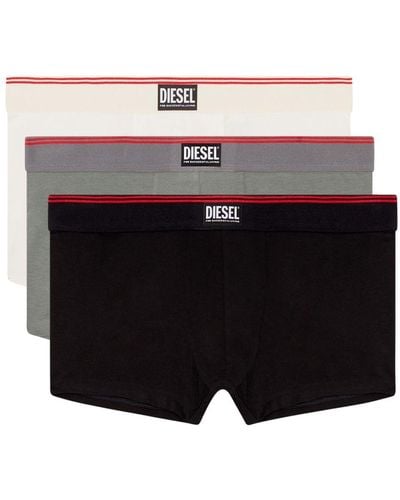 DIESEL Cotton Boxer Briefs (pack Of Three) - Black