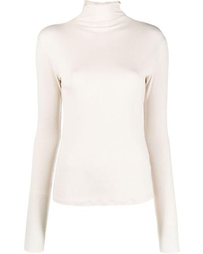 Filippa K Ribbed Mock Neck Sweater - White