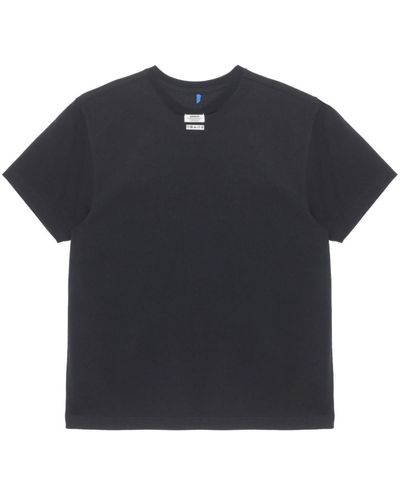 Adererror Exposed-tag Jersey T-shirt - Black