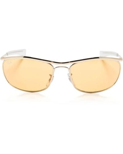 Ray-Ban Olypian I Deluxe Geometric-frame Sunglasses - Natural