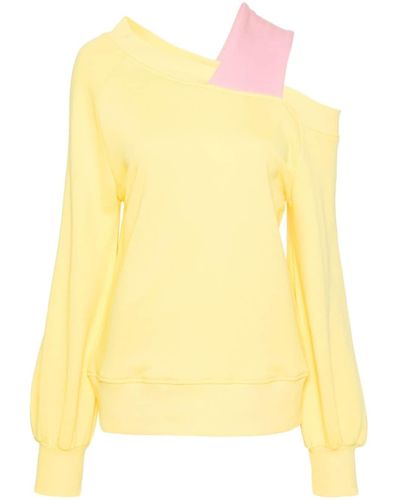 Ioana Ciolacu Nutmeg Cold-shoulder Sweatshirt - Yellow