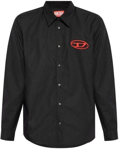 DIESEL S-simply-d Cotton Shirt - Black