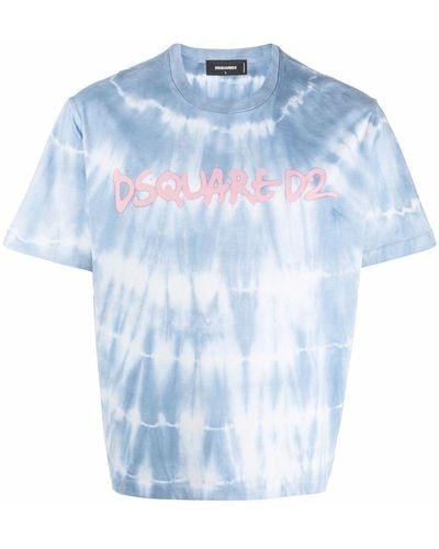 DSquared² T-shirt con fantasia tie dye - Blu
