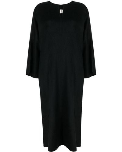 By Malene Birger Cais Long-sleeve Wool Midi Dress - Black