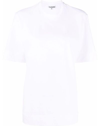 Ganni オーガニックコットン Tシャツ - ホワイト