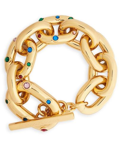 Rabanne Xl Link Embellished Chain Bracelet - Metallic