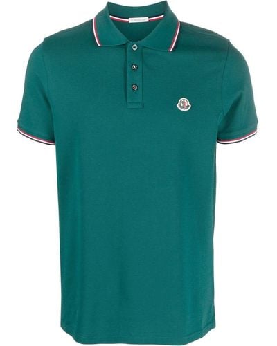 Moncler Striped-borders Polo Shirt - Green