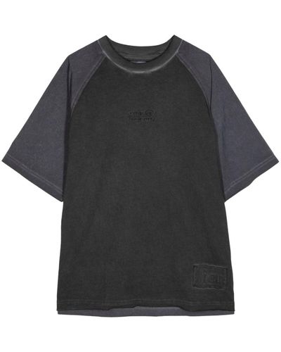 Izzue Logo-embroidered Cotton T-shirt - Black
