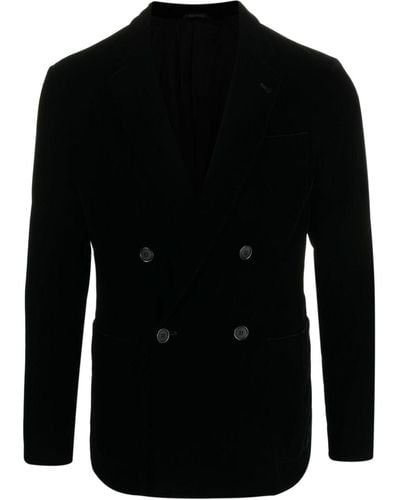 Giorgio Armani Jacket With Logo - Black