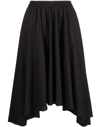MICHAEL Michael Kors High-waisted Asymmetric-hem Skirt - Black
