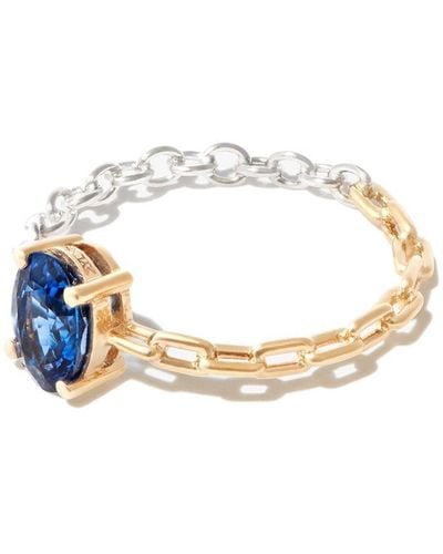 Yvonne Léon 9kt Gold Solitaire Sapphire Ring - Metallic