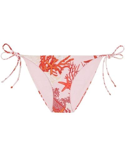 Versace Bikinihöschen mit Meeres-Print - Pink