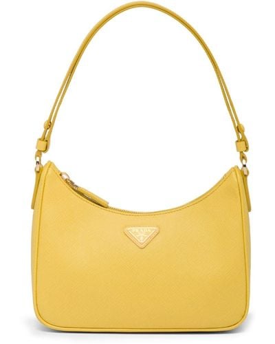 Prada Re-edition Saffiano Leather Mini-bag - Yellow