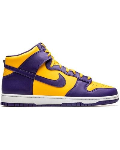 Nike Dunk High Retro Leather High-top Sneakers - Blue