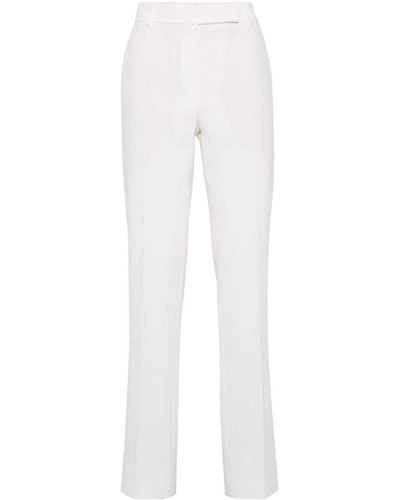 Brunello Cucinelli Cotton Tailored Straight Pants - White