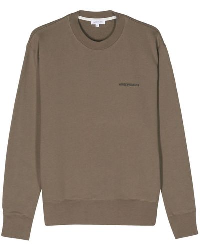 Norse Projects Ame オーガニックコットン スウェットシャツ - ブラウン