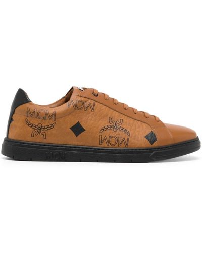 MCM Terrain Maxi Visetos Sneakers - Bruin