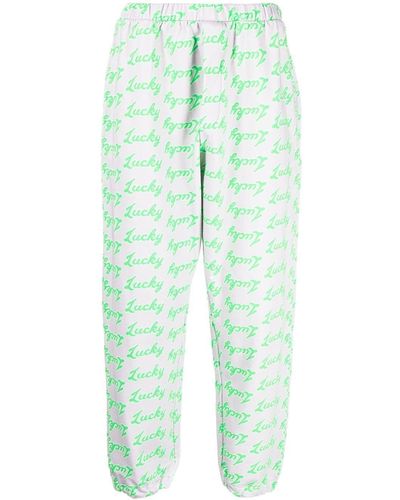 Natasha Zinko All-over Lucky-print Track Pants - Blue