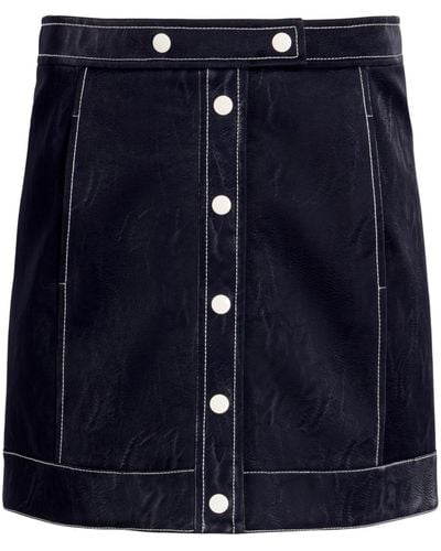 Cinq À Sept Minifalda Ciara con costuras en contraste - Azul