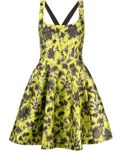 Philosophy Di Lorenzo Serafini Floral Pattern Mini Dress - Yellow