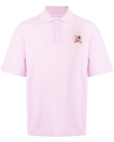 Local Authority Embroidered-patch Polo Shirt - Pink