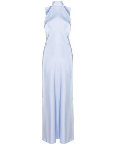 Misha Collection Evianna Satin Gown - Blue