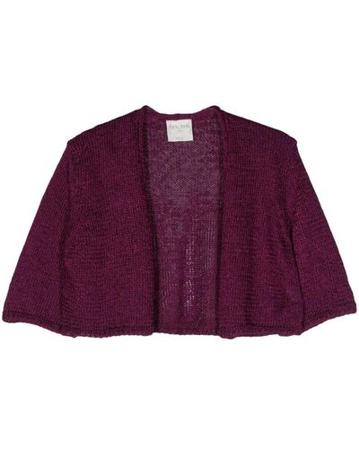 Forte Forte Open-knit Cropped Cardigan - Purple