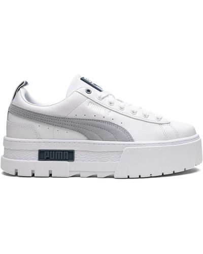 PUMA Mayze Leather "platinum Gray" Sneakers - White