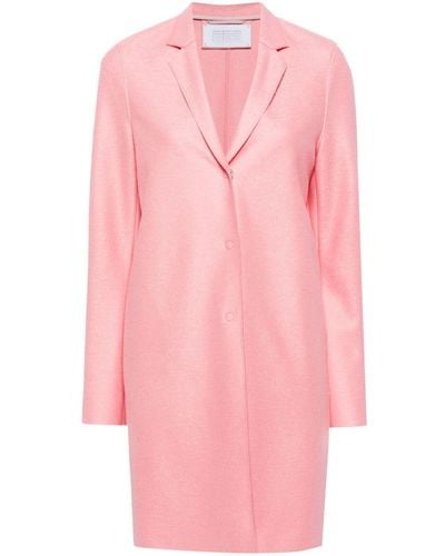 Harris Wharf London Virgin-wool Single-breasted Coat - Pink