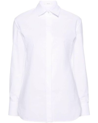 The Row Derica Faille Shirt - White