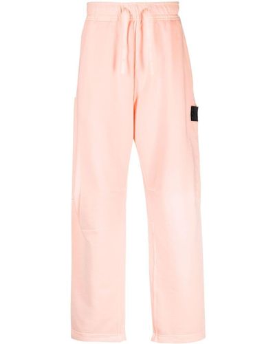 Stone Island Shadow Project Compass-patch Track Pants - Pink