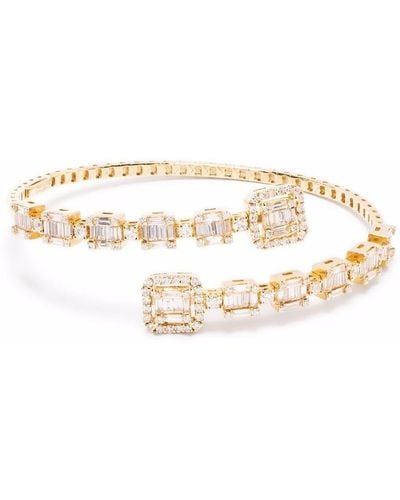 Monan 18kt Yellow Gold Diamond Cuff Bracelet - Metallic