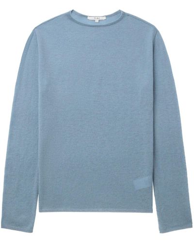 Tibi Round-neck Fine-knit Sweater - Blue