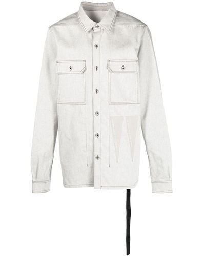 Rick Owens シャツジャケット - ホワイト