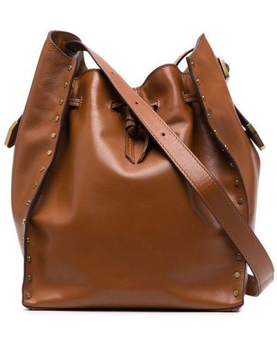 Isabel Marant Buky Drawstring-fastening Shoulder Bag - Brown