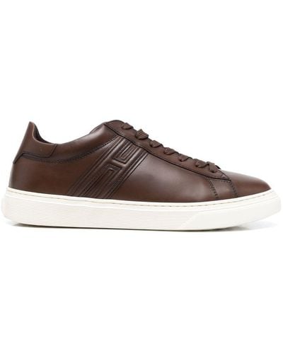 Hogan H365 Leather Sneakers - Brown