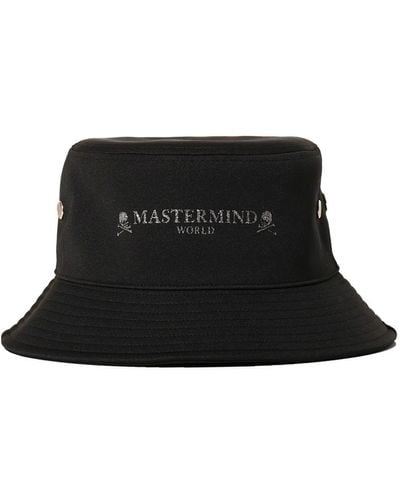 MASTERMIND WORLD Logo Print Bucket Hat - Black