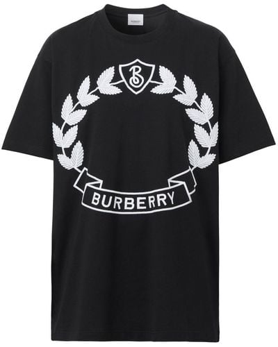 Burberry Chaqueta con logo estampado - Negro