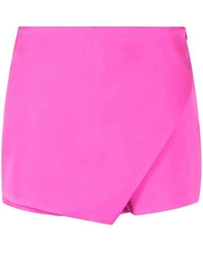 GIUSEPPE DI MORABITO Wraparound-style Satin Shorts - Pink