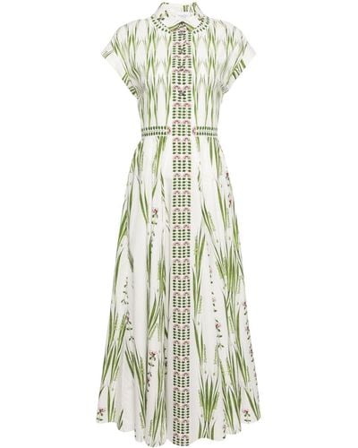 Giambattista Valli Kleid mit Jardin du Cap-Print - Weiß