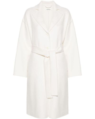 P.A.R.O.S.H. Felted Wool-Blend Maxi Coat - White