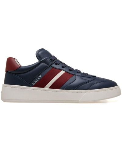 Bally Raise Leather Trainers - Blue