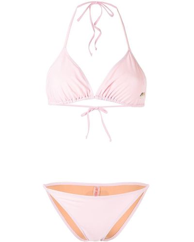 Fiorucci Bikini mit Logo-Print - Pink